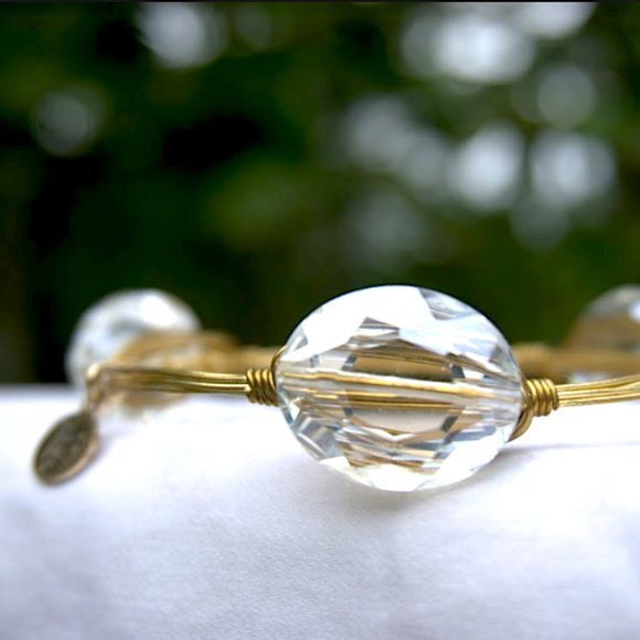 Bourbon & Bowties | Clear Crystal Chunky Bangle - Picture 1 of 8